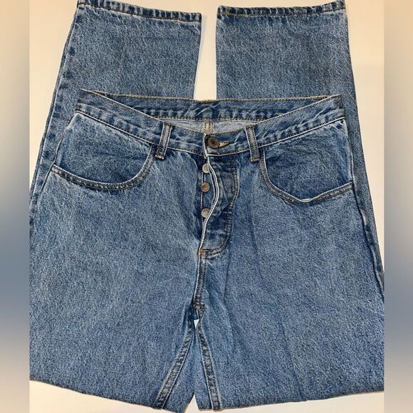 J. Galt Shanghai Jeans Women’s Size Small 31x29.5 Relaxed Straight 100% Cotton - Picture 3 of 8